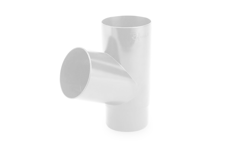 Тройник Galeco 67 градусов для системы PVC D 110/80 мм, RAL 9010