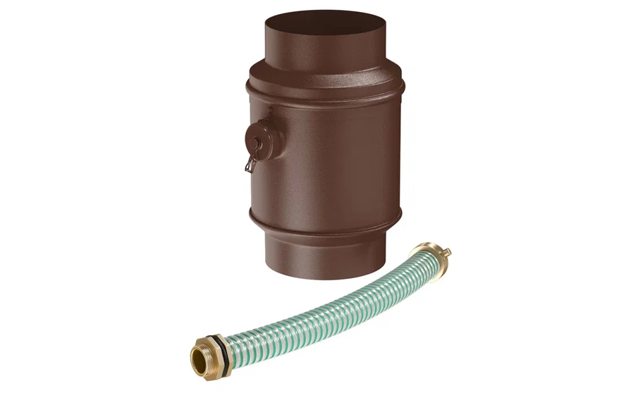 Водосборник цилиндрический в комплекте Aquasystem PURAL MATT RAL 8017 для системы D 125/90
