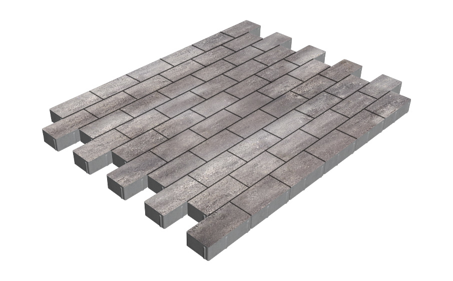 Плитка тротуарная SteinRus Прямоугольник Б.6.П.6, гладкая, Умбра, 200*100*60 мм