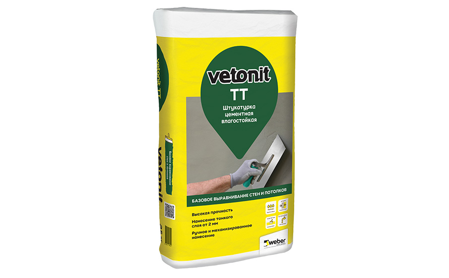 Штукатурка цементная weber.vetonit TT, 25 кг