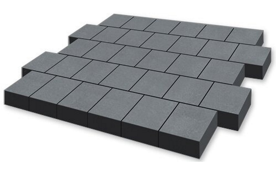 Плитка тротуарная SteinRus, Valencia Б.3.К.8, гладкая, серый, 300*300*80 мм