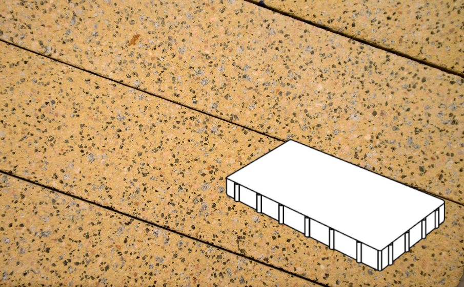 Плитка тротуарная Готика, Granite FINERRO, Плита Б.6.П.8, Жельтау, 600*300*80 мм