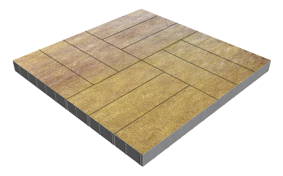 Плитка тротуарная SteinRus Гранада Б.7.П.8, Native, Брайс, 600*200*80 мм