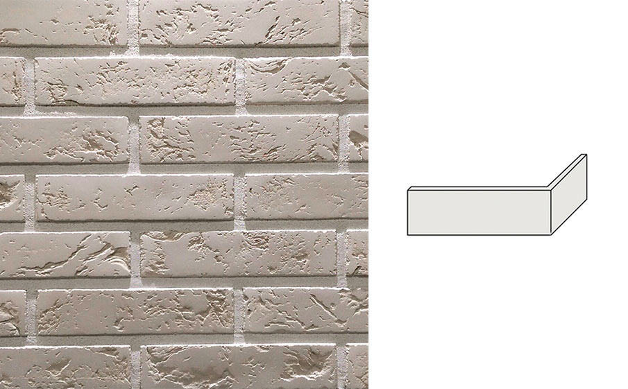 Угловой декоративный кирпич Redstone Light brick LB-10/U, 202*96*49 мм