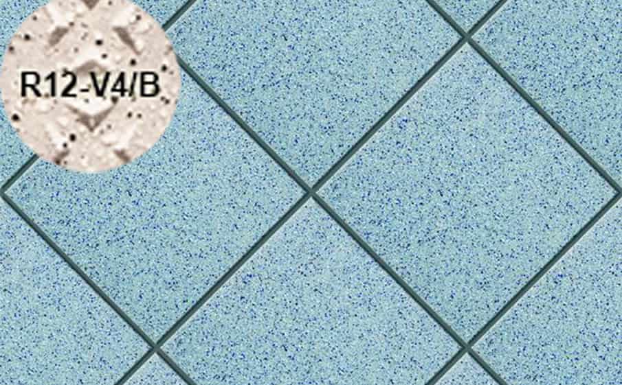 Техническая напольная клинкерная плитка Stroeher Secuton TS40 blau (R12-V4/B), 196*196*10 мм