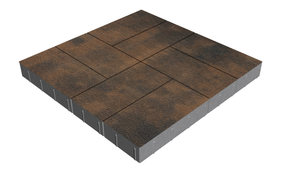 Плитка тротуарная SteinRus Грас Б.4.П.8, Native, Бомонт, 400*200*80 мм
