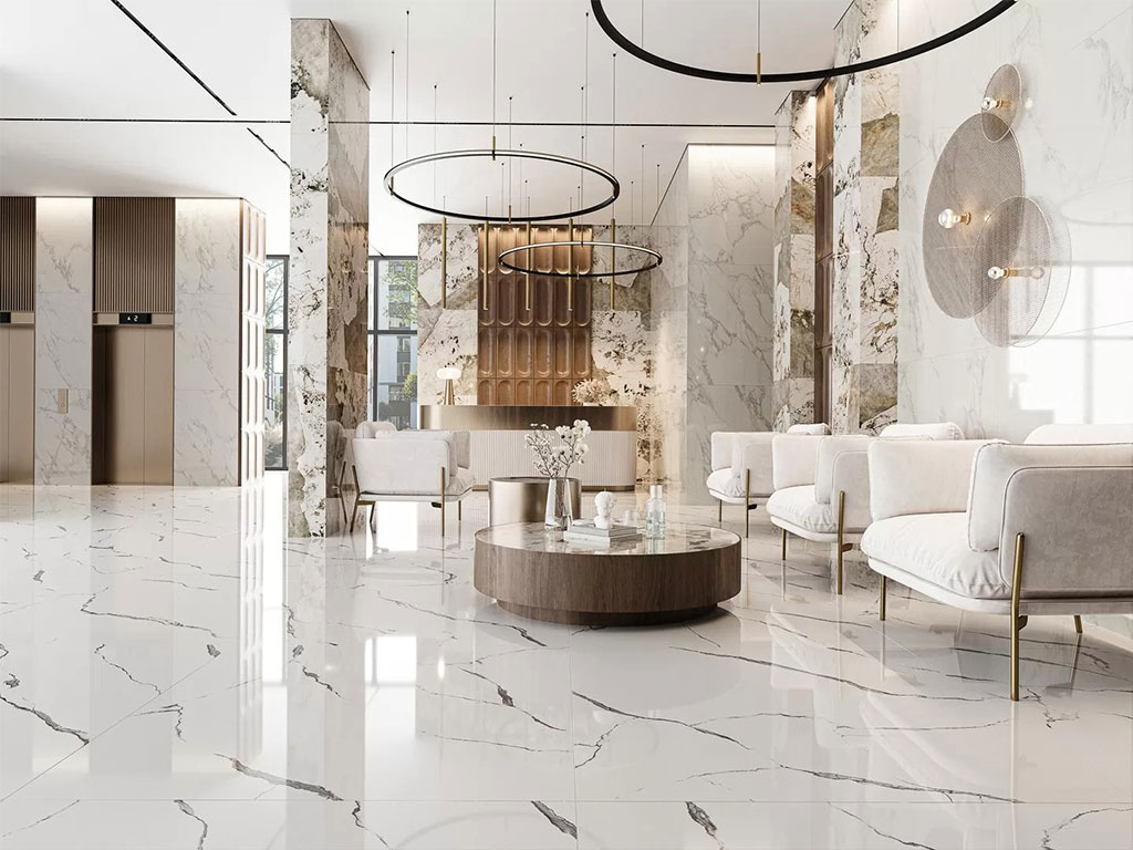 Керамогранит KERAMA MARAZZI Монте Тиберио белый лаппатированный обрезной, 2385*1195*9 мм