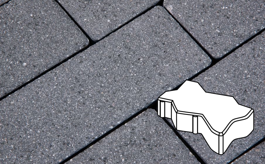 Плитка тротуарная Готика Granite FERRO, Зигзаг/Волна Б.2.Ф.6, Исетский 222*109,5*60 мм