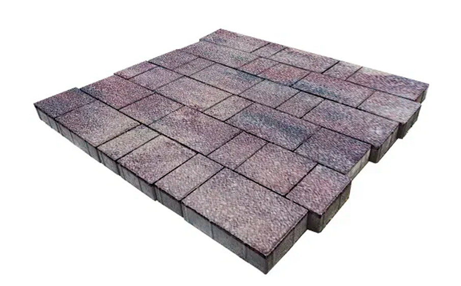 Плитка тротуарная SteinRus Бергамо А.6.Псм.4, Antico, ColorMix Каратау, толщина 40 мм