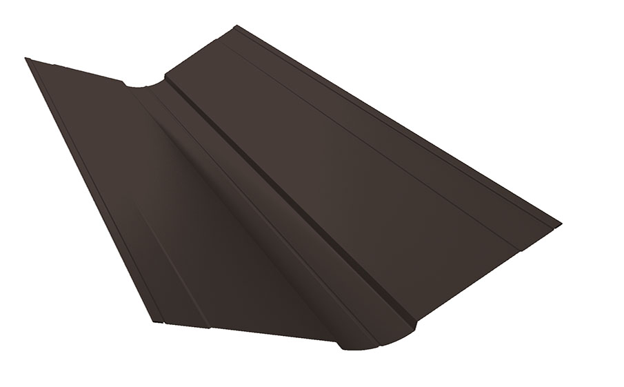 Планка ендовы верхней фигурной 150*150 мм Grand Line Rooftop Бархат RR 32, 3 м