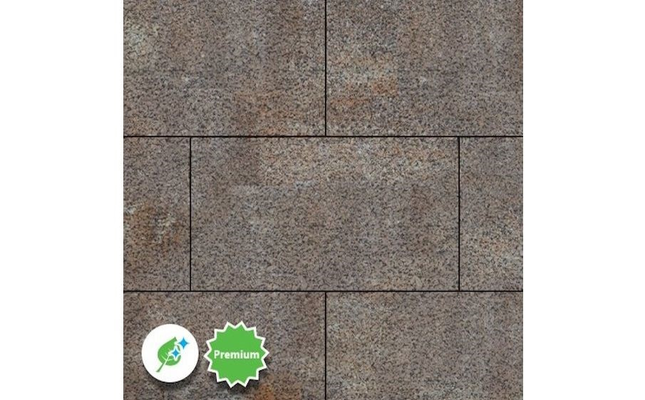 Плитка тротуарная SteinRus Парк Плейс Б.3.П.8, Native, ColorMix Берилл, 600*300*80 мм