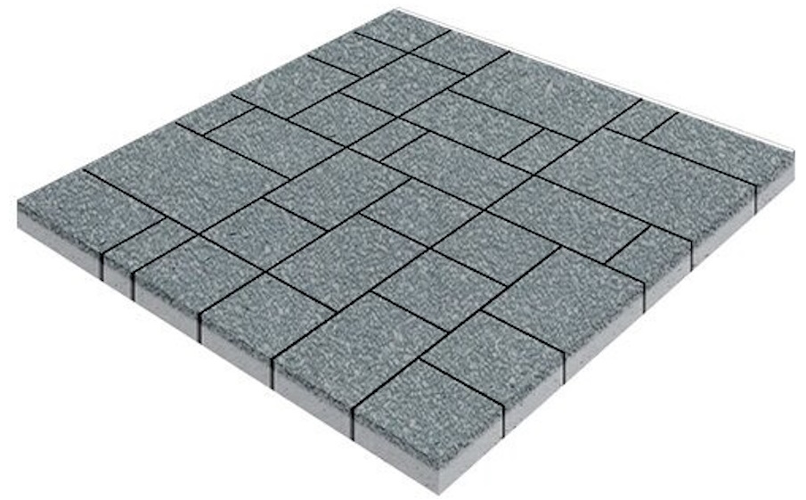 Плитка тротуарная SteinRus, Инсбрук Альпен Б.7.Псм.6, Native, серый, толщина 60 мм