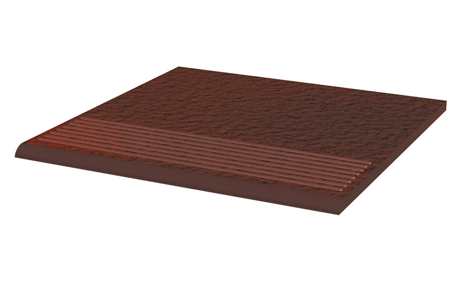Клинкерная ступень Paradyz Cloud Brown, структурная, 300*300*8,5 мм