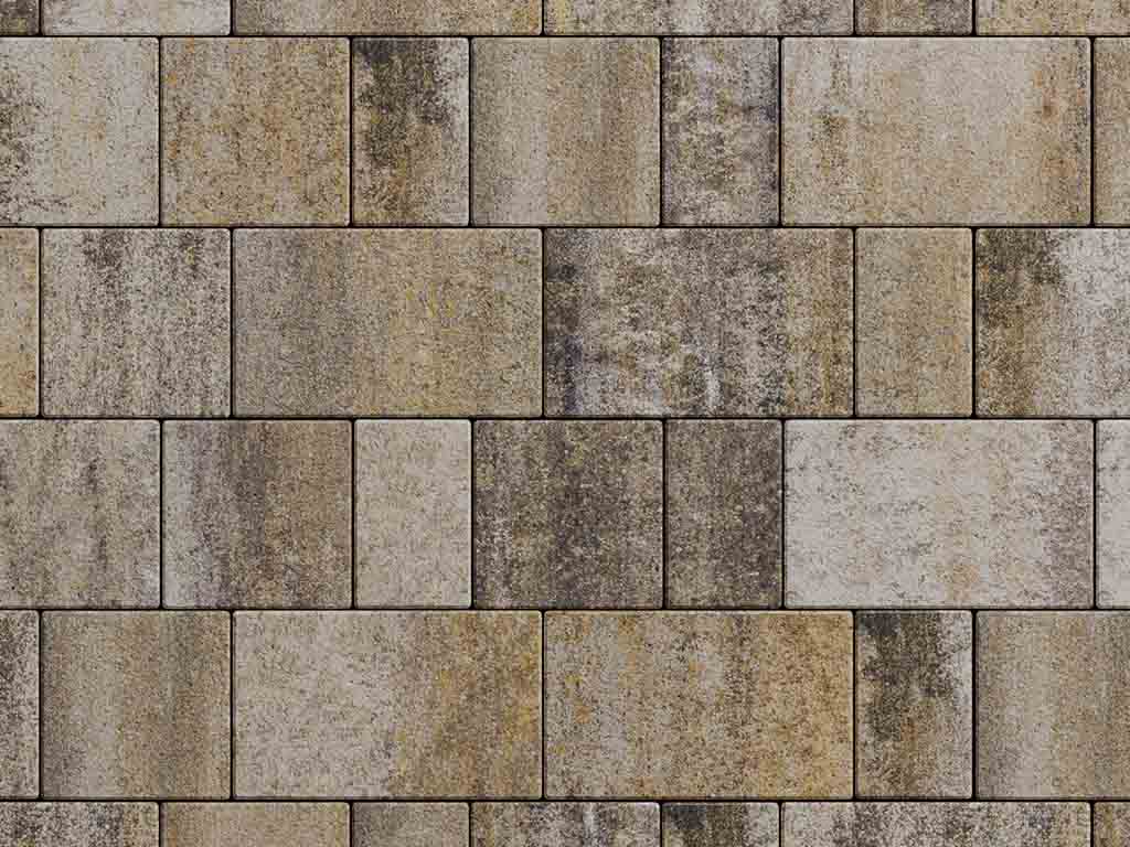 Плитка тротуарная Старый город Б.1.Фсм.8 искусственный камень базальт, комплект 3 шт, толщина 80 мм