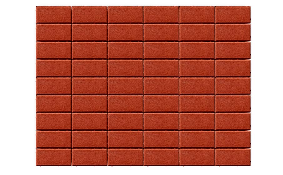 Плитка тротуарная BRAER Прямоугольник красный, 200*100*60 мм