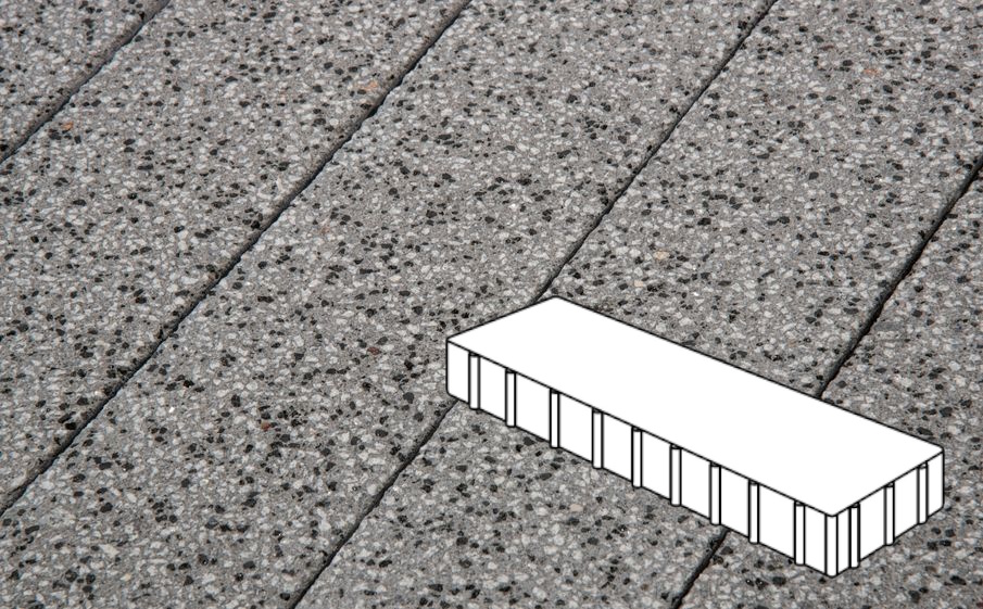 Плитка тротуарная Готика, City Granite FINERRO, Плита Б.3.П.10, Цветок Урала, 500*125*100 мм