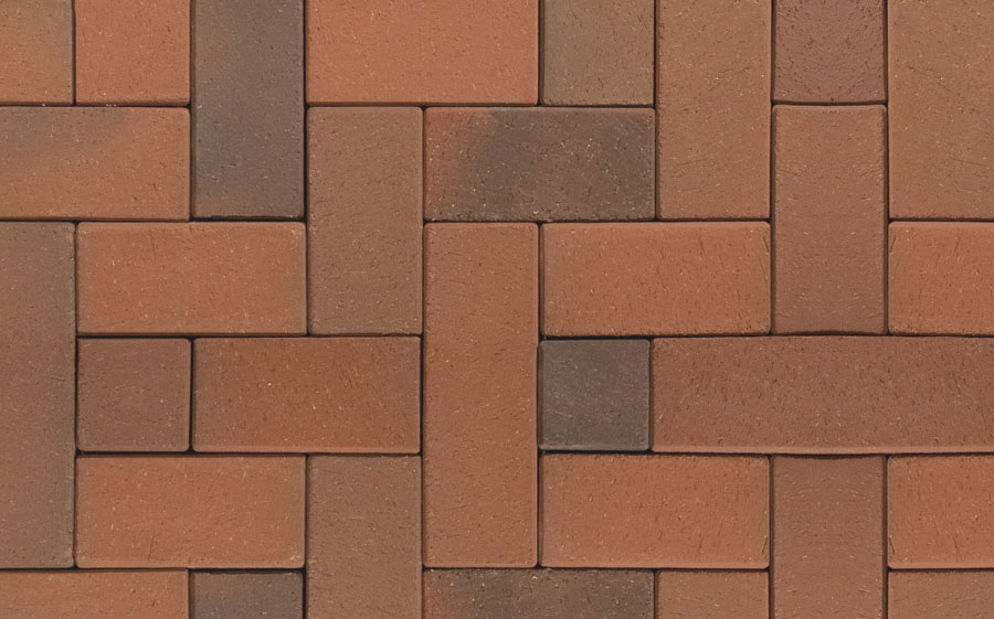 Клинкерная брусчатка ригельная ABC Recker-bunt, 200х78х52 мм