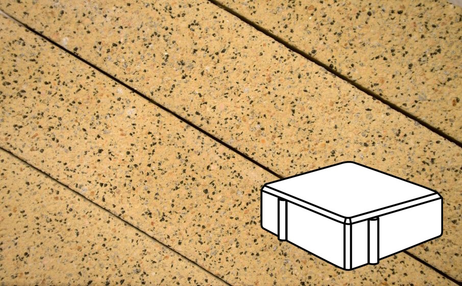 Плитка тротуарная Готика Granite FERRO, Квадрат В.2.К.8, Жельтау 200*200*80 мм