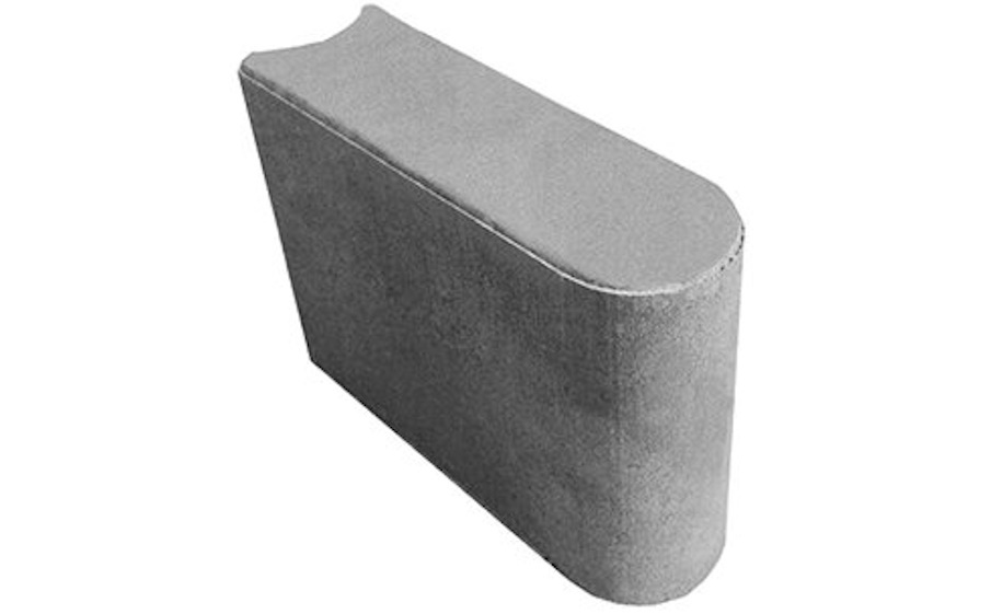 Шарнирный бордюр SteinRus, БРШ 25.20.8R, гладкая, серый, 250*200*80 мм