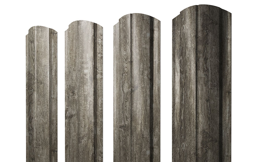 Штакетник Полукруглый Slim фигурный Print Elite Nordic Wood