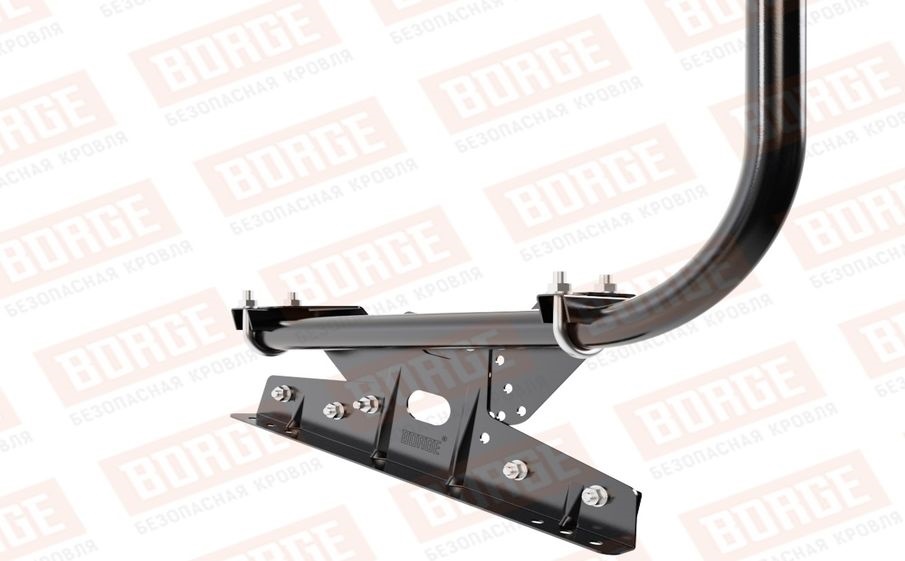 Кровельное ограждение Borge для фальцевой кровли оцинкованное RAL 9005, 300*120 см