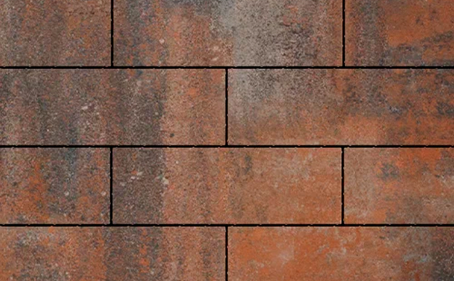 Плитка тротуарная SteinRus Аликанте Б.2.П.8 гладкая, ColorMix Рей, 900*300*80 мм