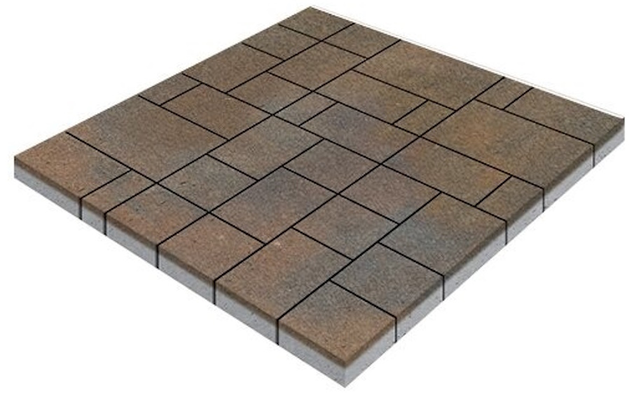 Плитка тротуарная SteinRus Инсбрук Альпен А.7.Псм.4, Native, ColorMix Штайнрус, толщина 40 мм