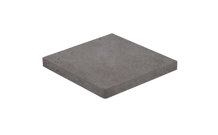 Клинкерная ступень прямоугольная угловая Loftstufe Stroeher Gravel Blend 963 black, 340х340х35х11 мм