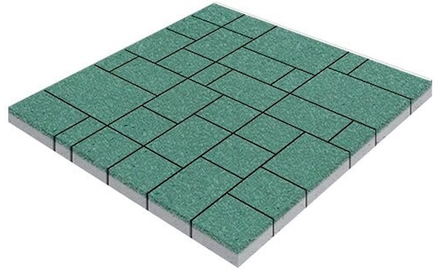 Плитка тротуарная SteinRus Инсбрук Альпен Б.7.Псм.6 Native, оливковый, толщина 60 мм