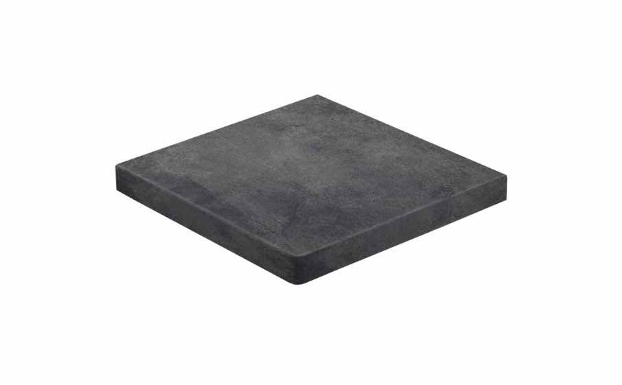 Клинкерная угловая ступень прямоугольная Loftstufe Stroeher Keraplatte Aera T 717 anthra, 340х340х35х11 мм