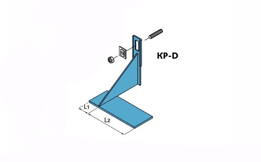 Рядовой кронштейн правый конечный Baut KP-D