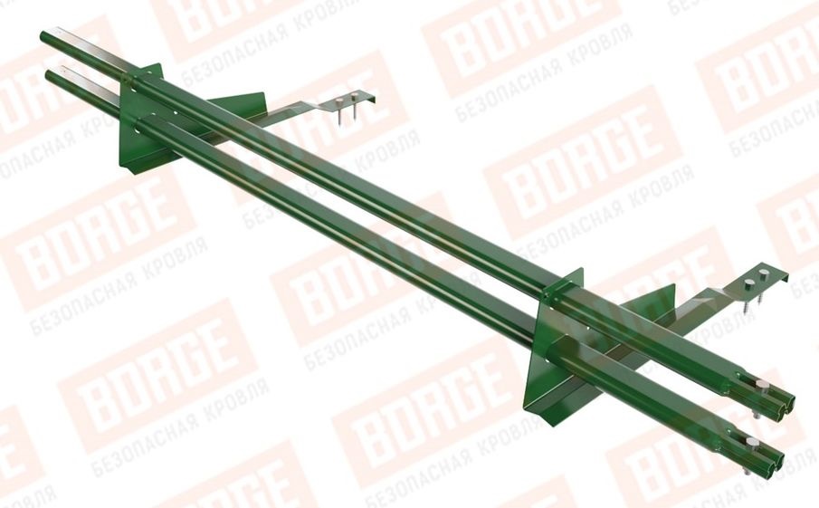 Снегозадержатель трубчатый Borge для черепичной кровли оцинкованный RAL 6002, 1,5 м