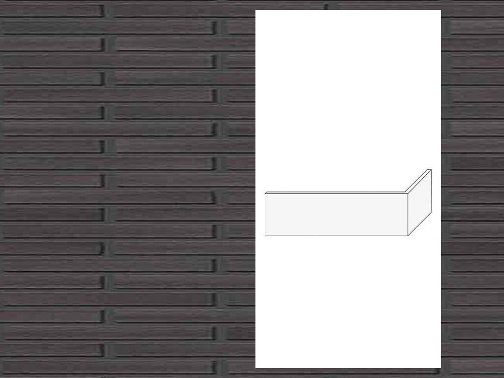 Гибкий кирпич StoCleyer B, угловой элемент 4/4 corner, 11130 черный, 580/100*40*4-8 мм 