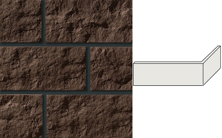 Облицовочный камень Leonardo Stone угловой элемент Милан 176/364*195*20 мм 709