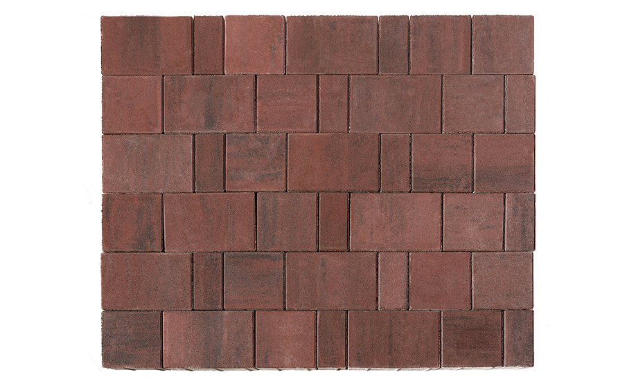 Плитка тротуарная BRAER Старый город Ландхаус Color Mix Закат, толщина 80 мм