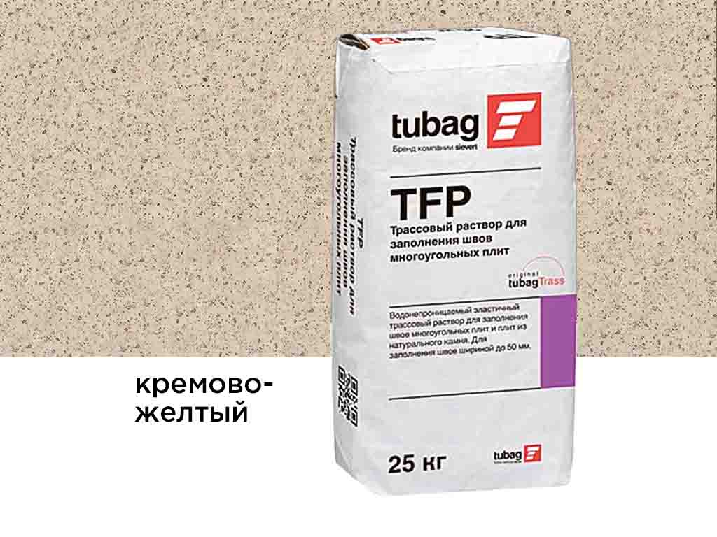 Трассовый раствор для заполнения швов многоугольных плит tubag TFP кремово-желтый, 25 кг