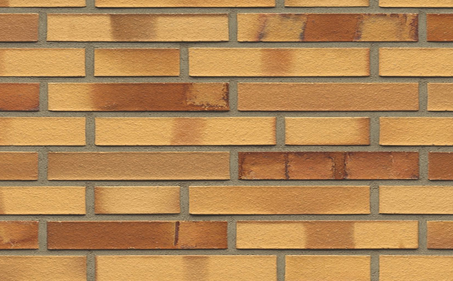 Кирпич клинкерный Muhr 01 S Niederlausitzer Gelb Spezial гладкий, 290*90*40 мм
