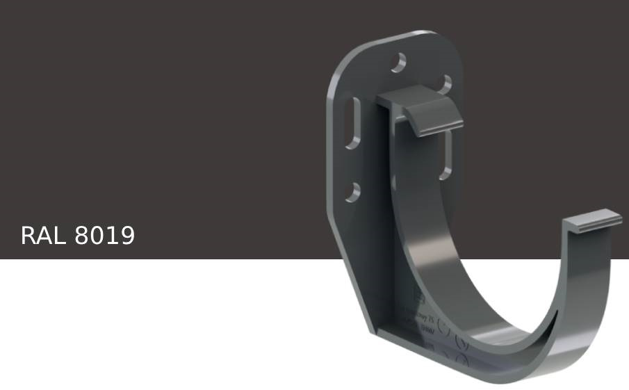 Кронштейн желоба KROP PVC для системы D 75/63 мм, RAL 8019