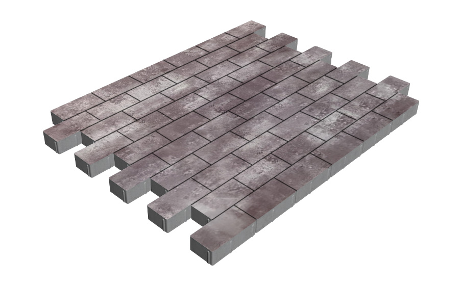 Плитка тротуарная SteinRus Прямоугольник Б.6.П.6, гладкая, Мокко, 200*100*60 мм