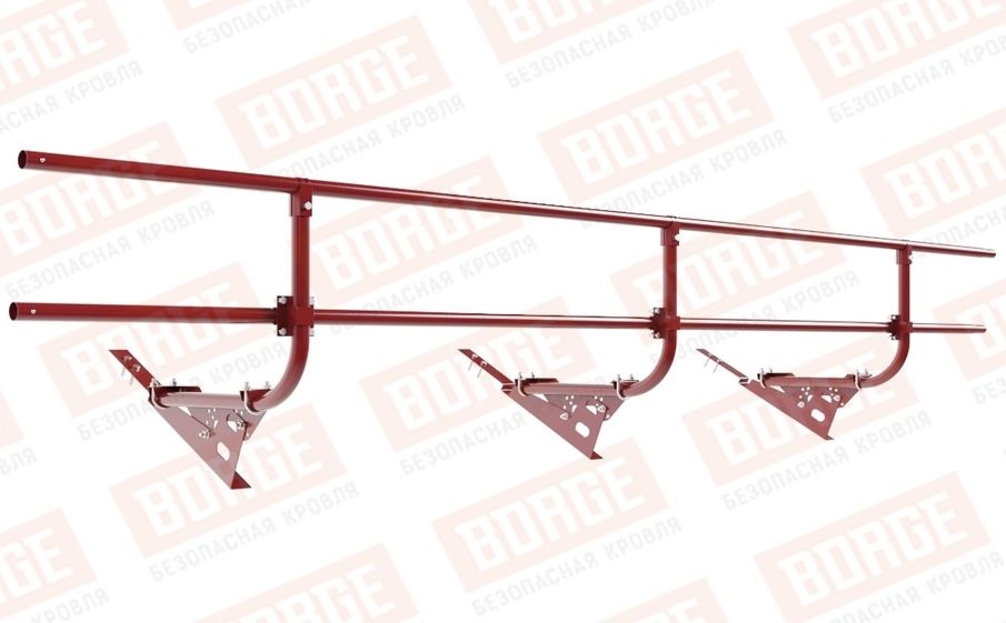 Кровельное ограждение Borge для кровли из композитной черепицы оцинкованное RAL 3011, 300*60 см