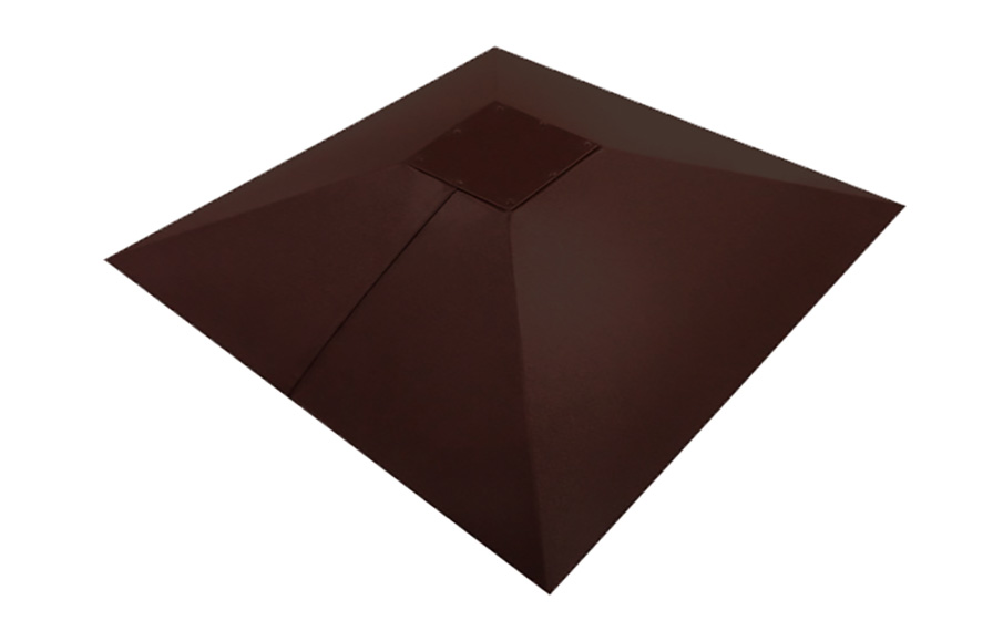 Колпак на столб Под фонарь Grand Line, 0,5 Satin, RAL 8017, 390*390 мм