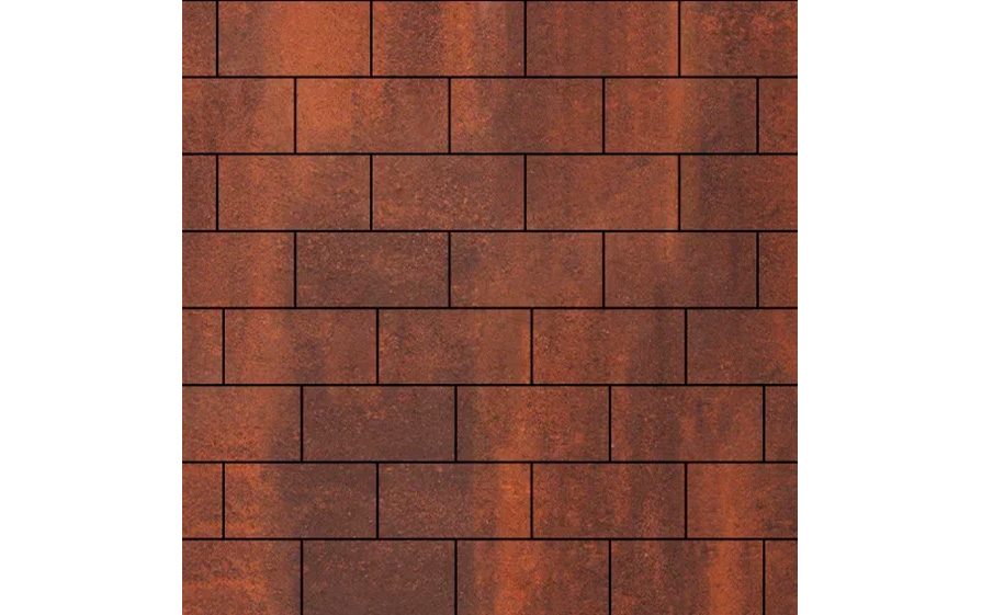 Плитка тротуарная SteinRus Прямоугольник В.6.П.8, гладкая, ColorMix Брук, 200*100*80 мм