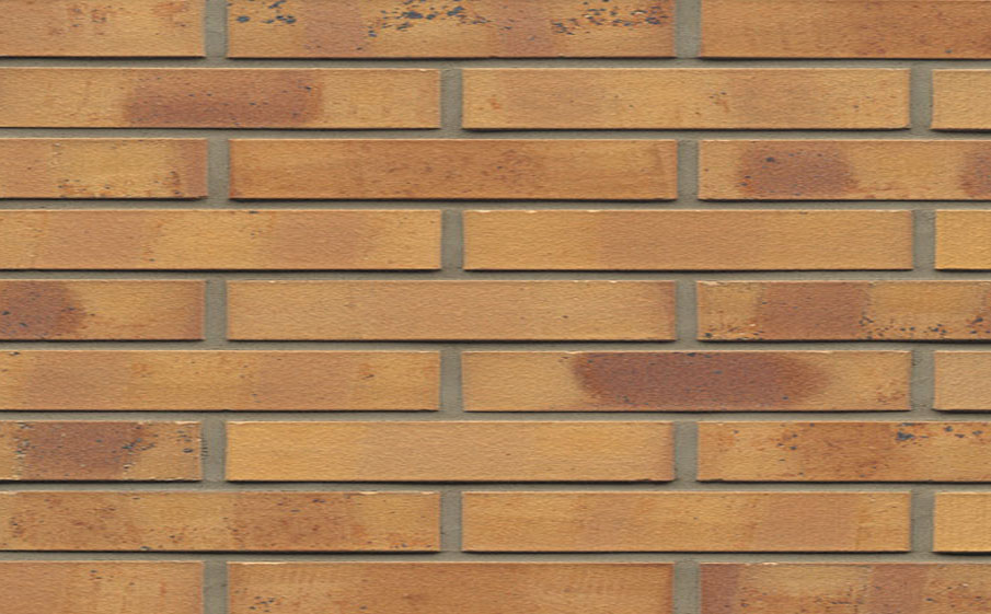 Кирпич клинкерный Westerwaelder Klinker Nr 06K Hellbraun-bunt Kohle, 290*60*40 мм