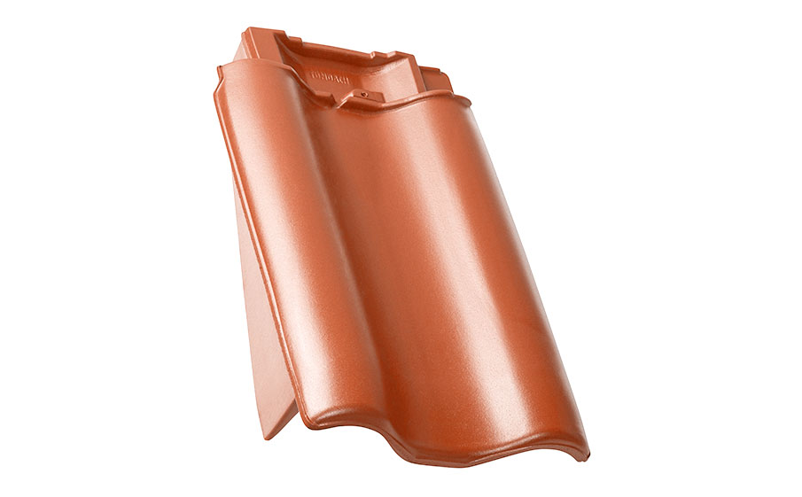 Керамическая черепица боковая левая TONDACH Samba 11 (Sensaton 11), Natural red