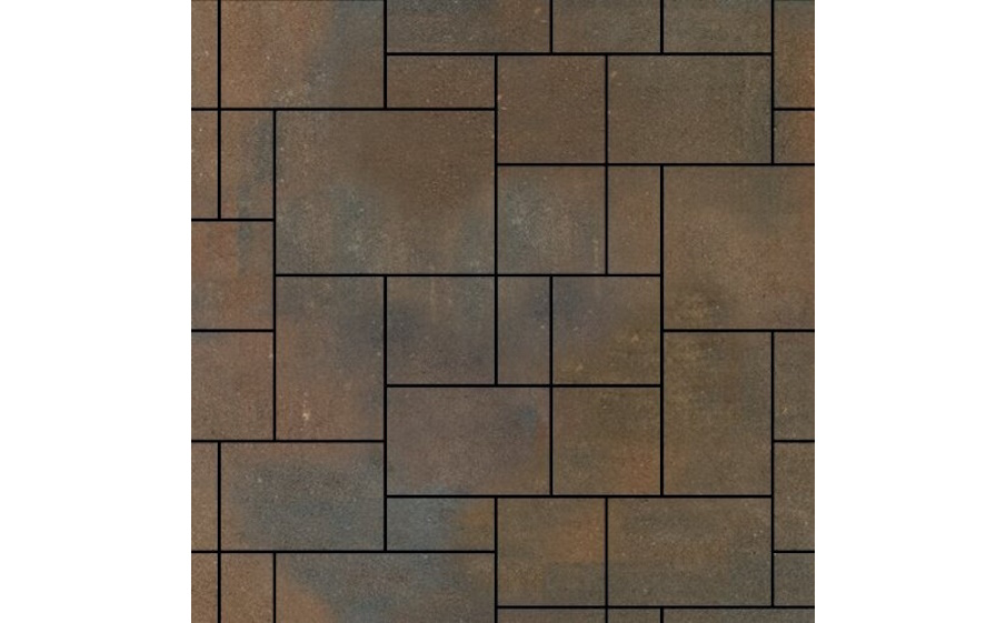 Плитка тротуарная SteinRus Инсбрук Альпен А.7.Псм.4, гладкая, ColorMix Штайнрус, толщина 40 мм
