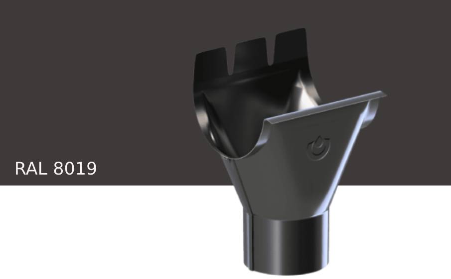 Воронка KROP STAL для системы D 150/100 мм, RAL 8019