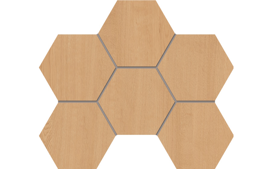Мозаика Гексагон/Hexagon Estima Классик Вуд/Classic Wood CW04, неполированный 285*250 мм