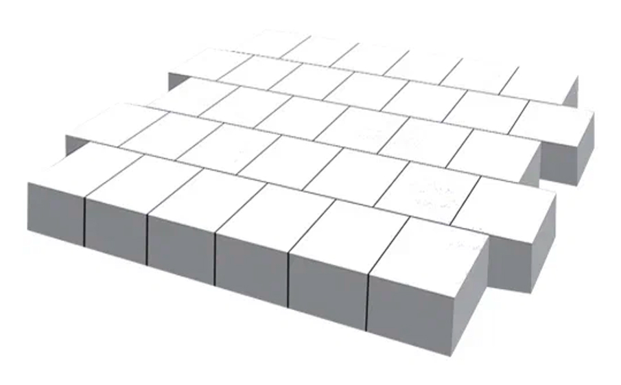Плитка тротуарная SteinRus Армор В.2.К.8, гладкая, белый, 100*100*80 мм