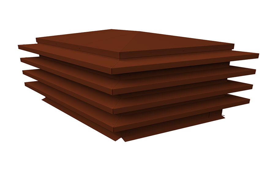 Дымник на трубу Grand Line елка 500*500 мм Satin RAL 3009