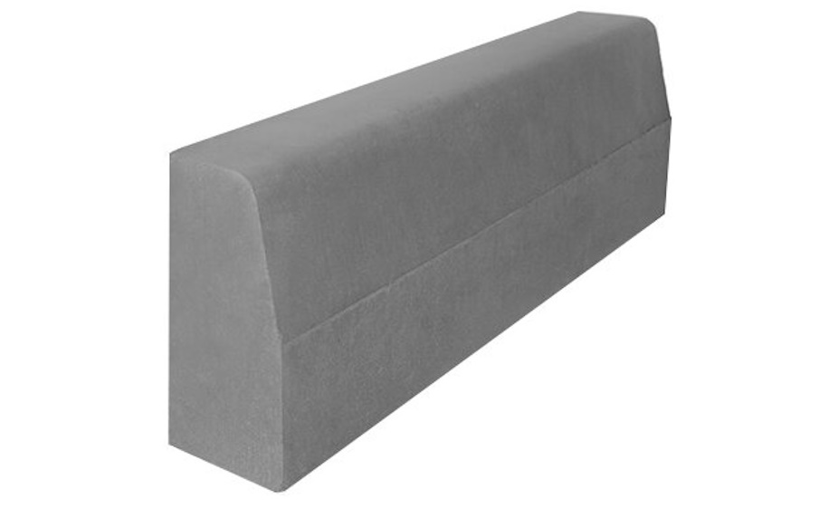 Дорожный бордюр SteinRus БР 100.30.15 гладкая, серый, 1000*300*150 мм